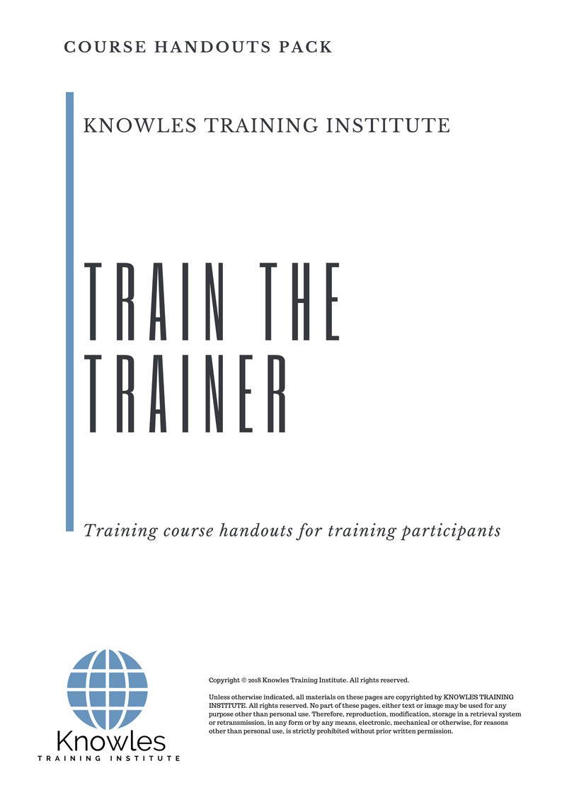 Train The Trainer Course in South Africa Handouts