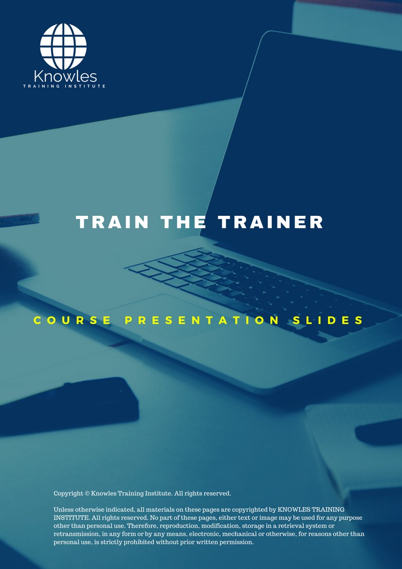 Train The Trainer in South Africa PPT Slides Used During Course